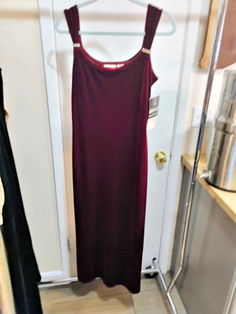 Xscape Black Maxi Black velvet Dress Size 10
